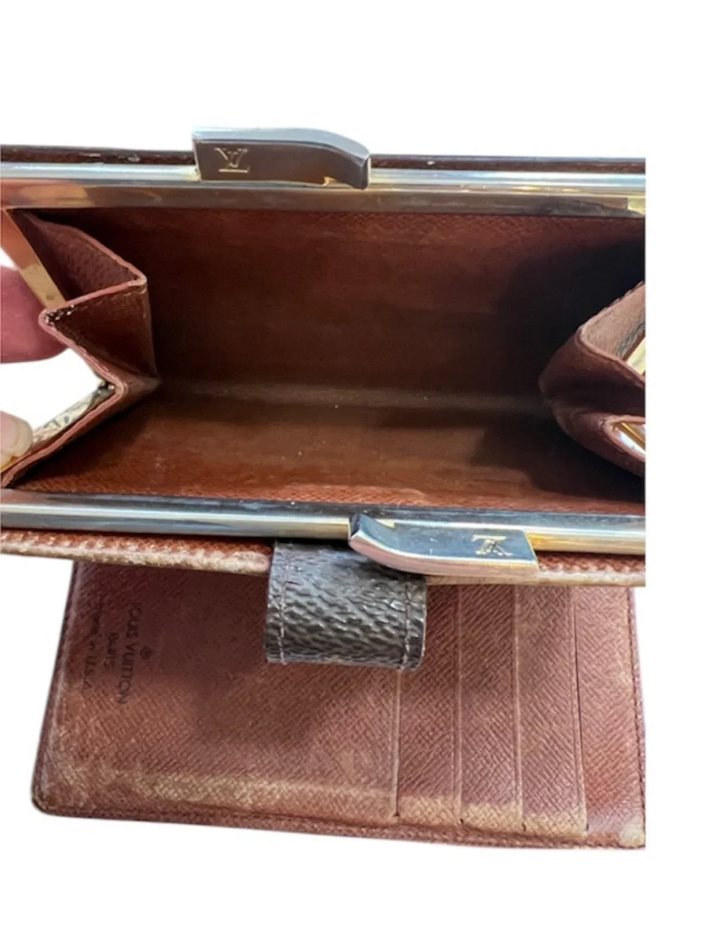 Authentic Vintage Louis Vuitton Monogram French Purse (Viennois Kiss-Lock)Wallet - Picture 8 of 16